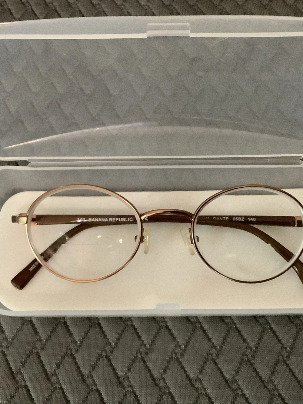 Banana Republic Brown and Gold Round Metal Glasses
